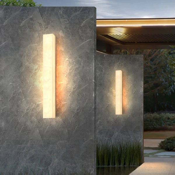 Outdoor Wall Light Imitated Alabaster Modern Facade | Aldaro