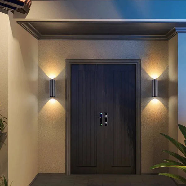 Outdoor Wall Light Metal Double Head Modern Design | Wallux