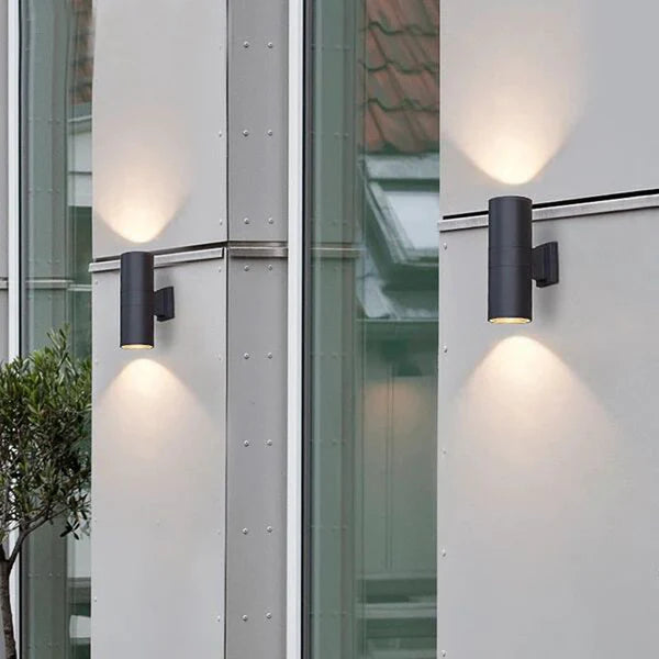 Outdoor Wall Light Metal Double Head Modern Design | Wallux