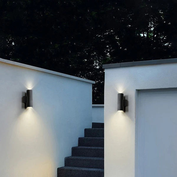 Outdoor Wall Light Metal Double Head Modern Design | Wallux