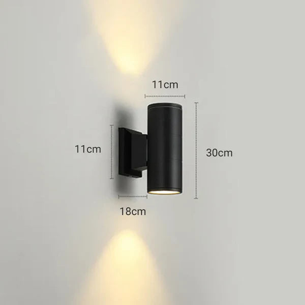 Outdoor Wall Light Metal Double Head Modern Design | Wallux