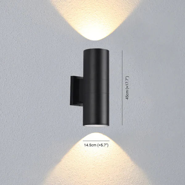 Outdoor Wall Light Metal Double Head Modern Design | Wallux