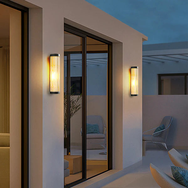 Outdoor Wall Light Metal Glass Warm Light Scandinavian | Wulvex