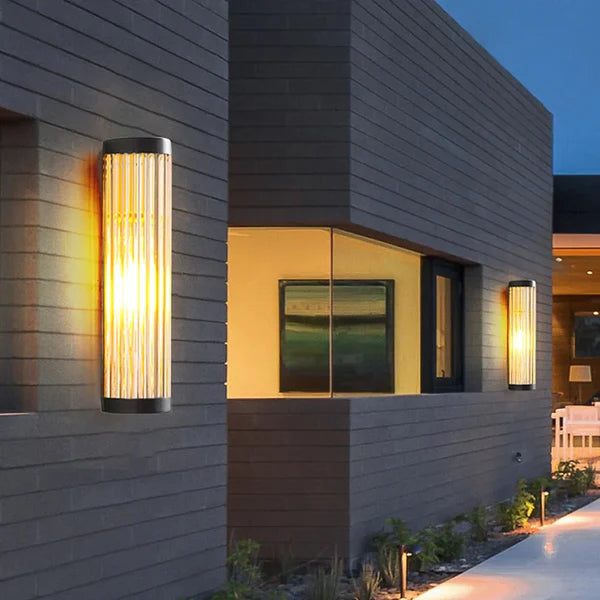 Outdoor Wall Light Metal Glass Warm Light Scandinavian | Wulvex