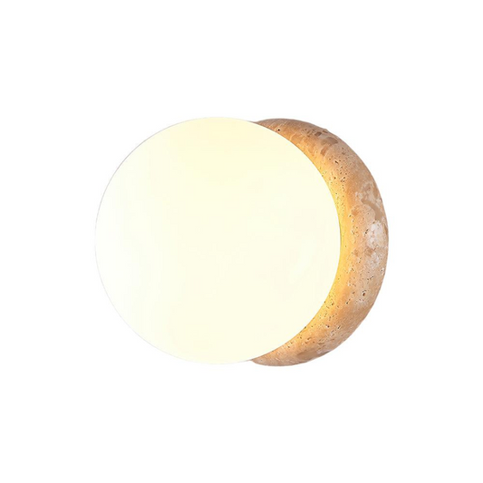 Outdoor Wall Light in Travertine Stone with Water Resistant Design | Travino