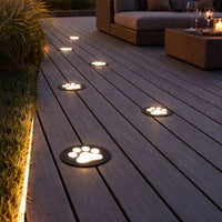 Paw Print Garden Ground Light Outdoor Metal Acrylic | Minori