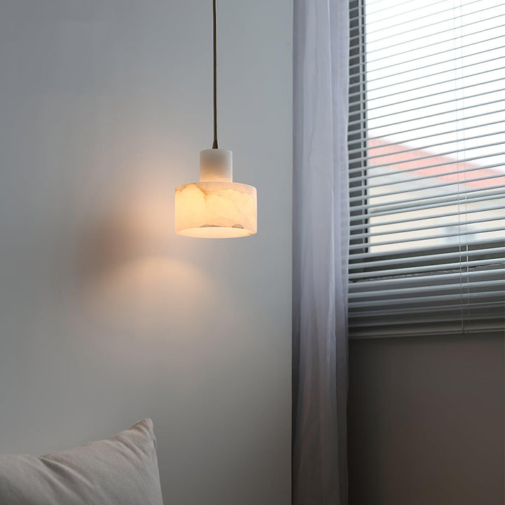 Pendant Light Alabaster Cylinder Nordic Style | Celestia