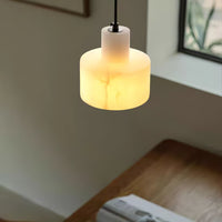 Pendant Light Alabaster Cylinder Nordic Style | Celestia