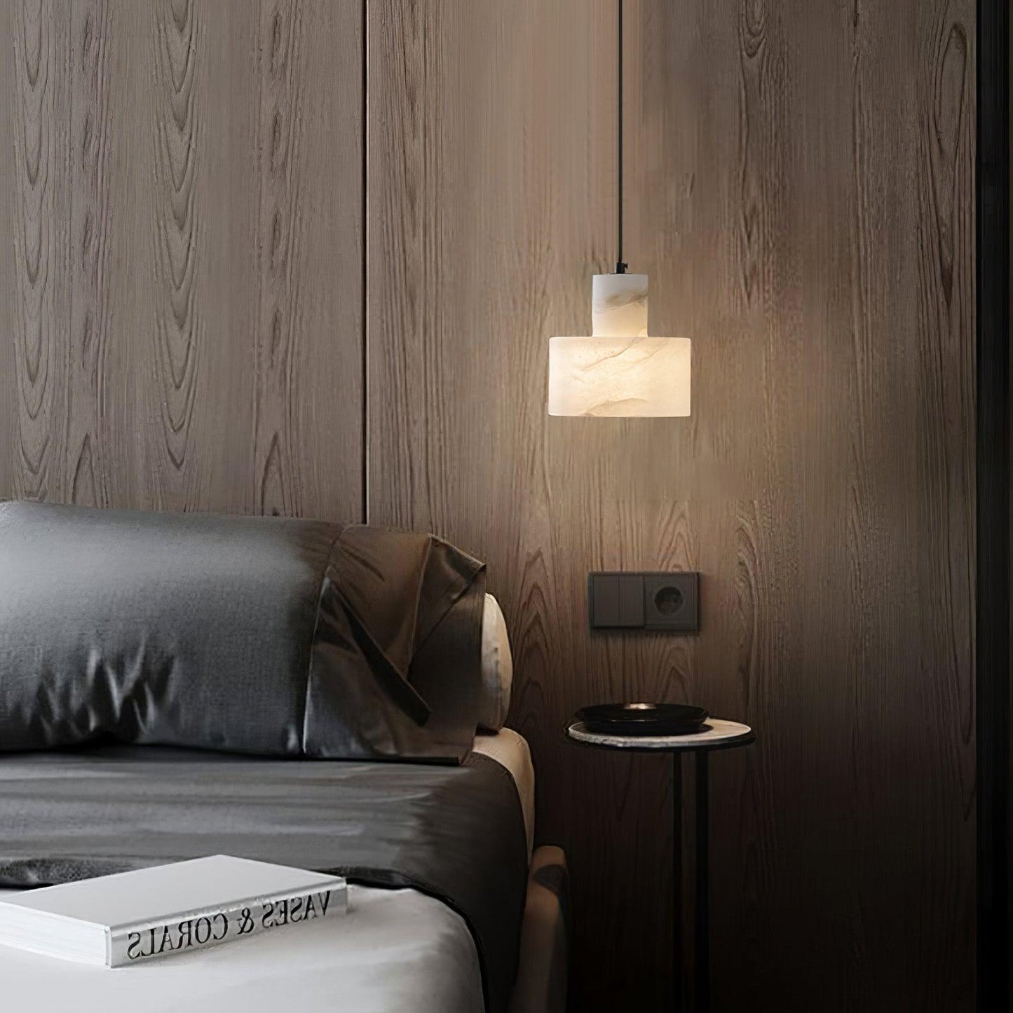 Pendant Light Alabaster Cylinder Nordic Style | Celestia