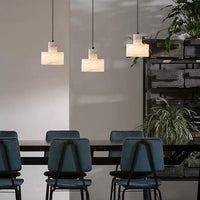 Pendant Light Alabaster Cylinder Nordic Style | Celestia