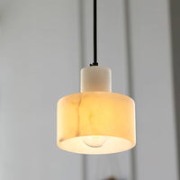 Pendant Light Alabaster Cylinder Nordic Style | Celestia