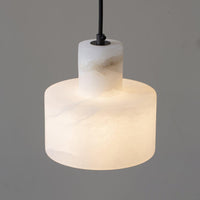 Pendant Light Alabaster Cylinder Nordic Style | Celestia