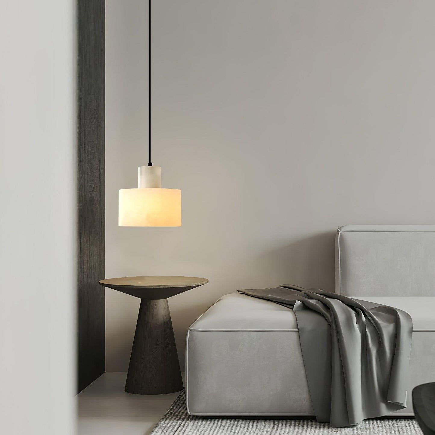 Pendant Light Alabaster Cylinder Nordic Style | Celestia