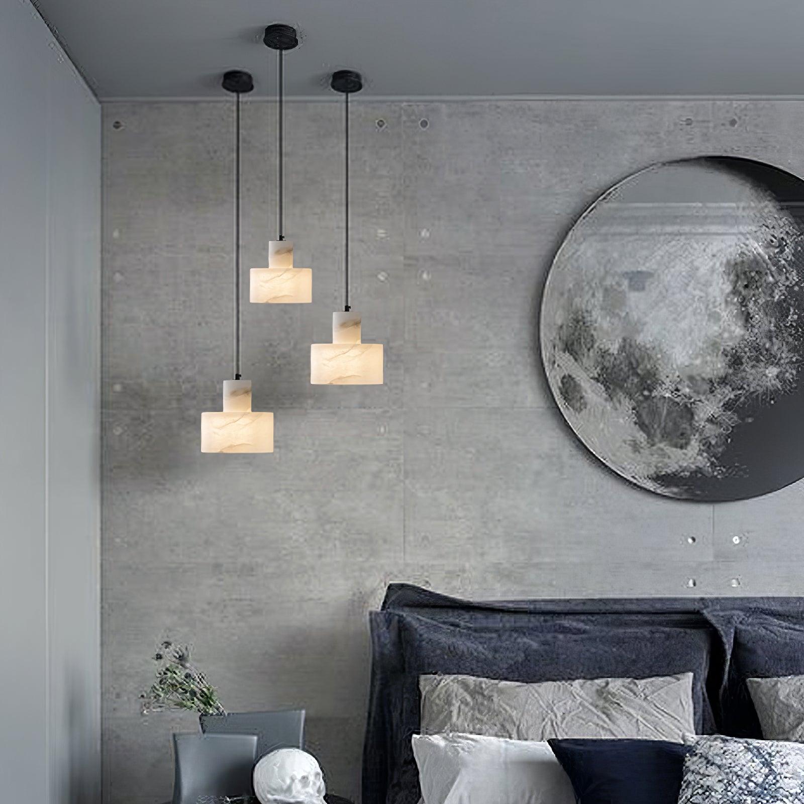Pendant Light Alabaster Cylinder Nordic Style | Celestia