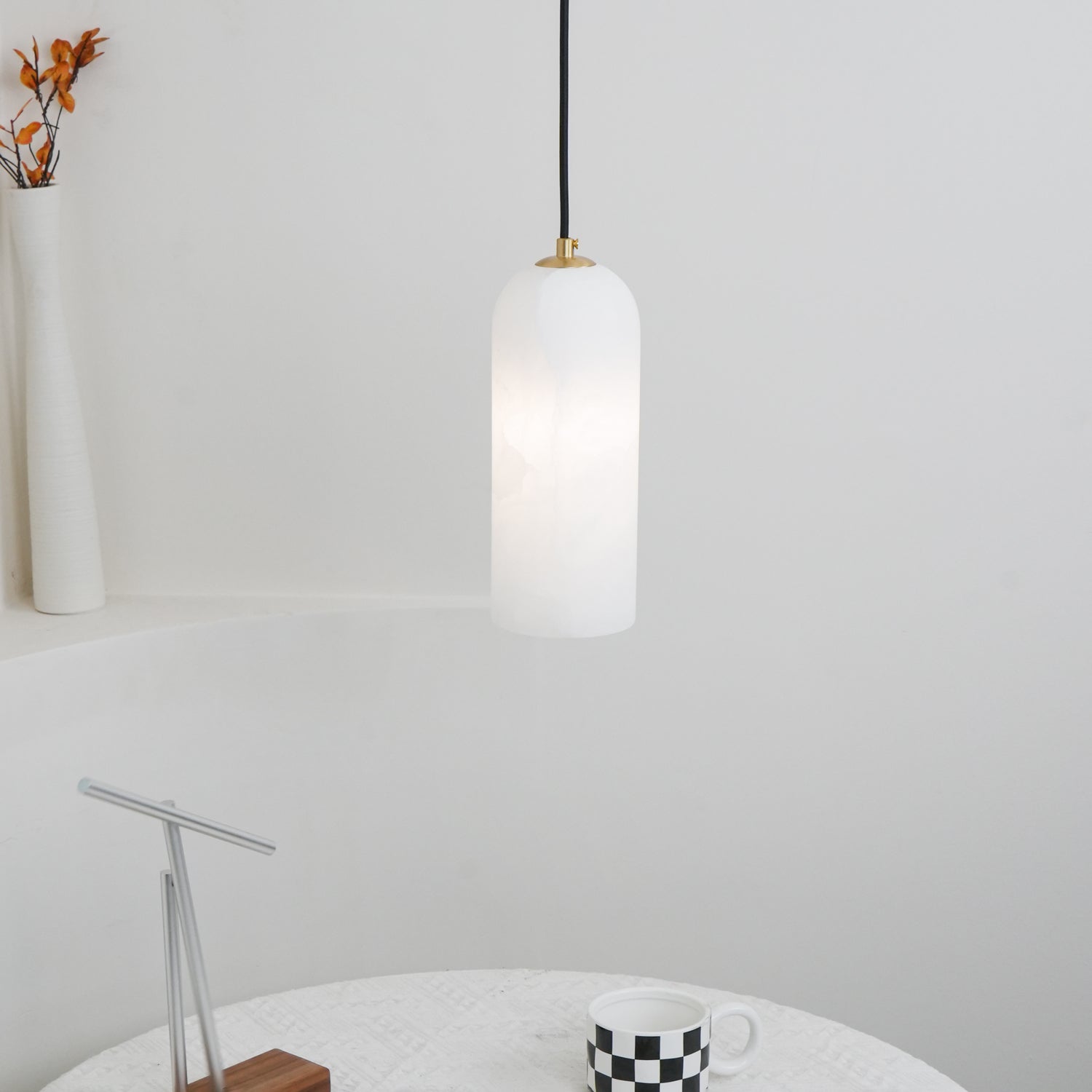 Pendant Light Alabaster with Nordic Minimalist Design | Muntura