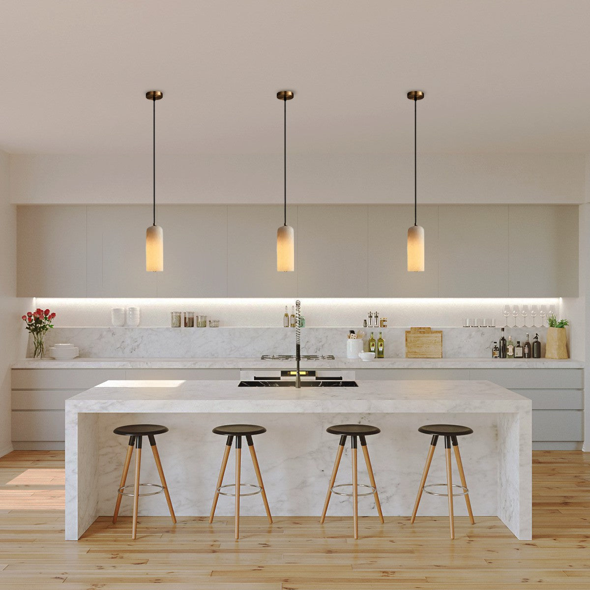 Pendant Light Alabaster with Nordic Minimalist Design | Muntura