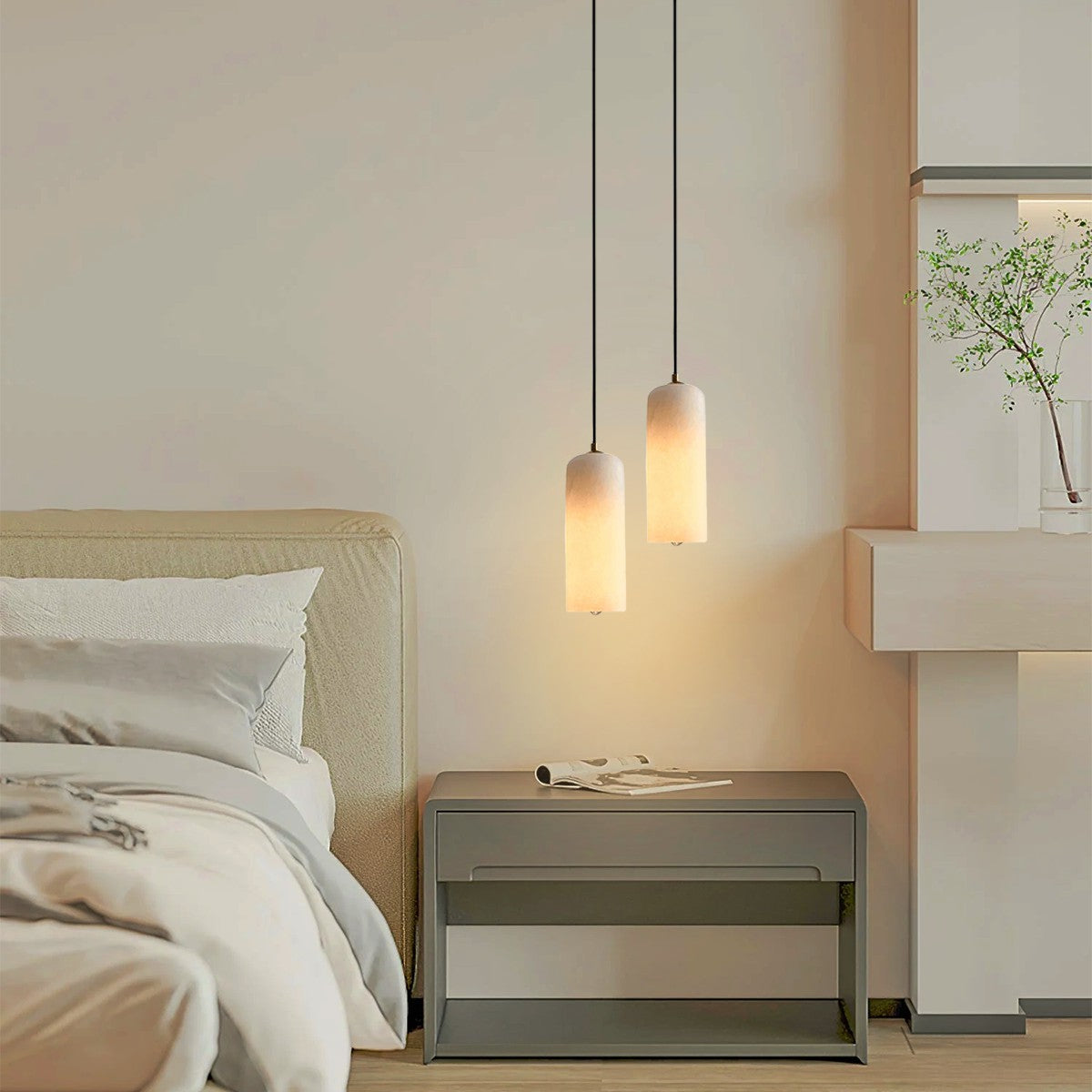 Pendant Light Alabaster with Nordic Minimalist Design | Muntura