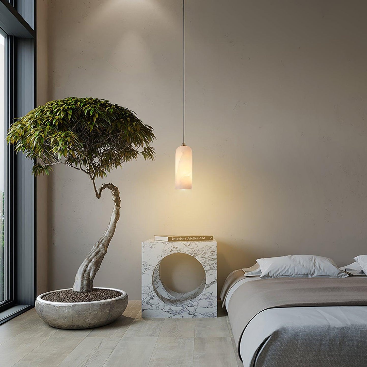 Pendant Light Alabaster with Nordic Minimalist Design | Muntura