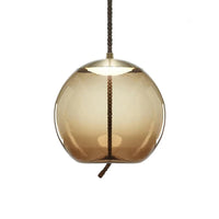Pendant Light Amber Glass Contemporary Dining Room | Ambrio