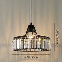 Pendant Light Black Crystal in Nordic Style | Nerava