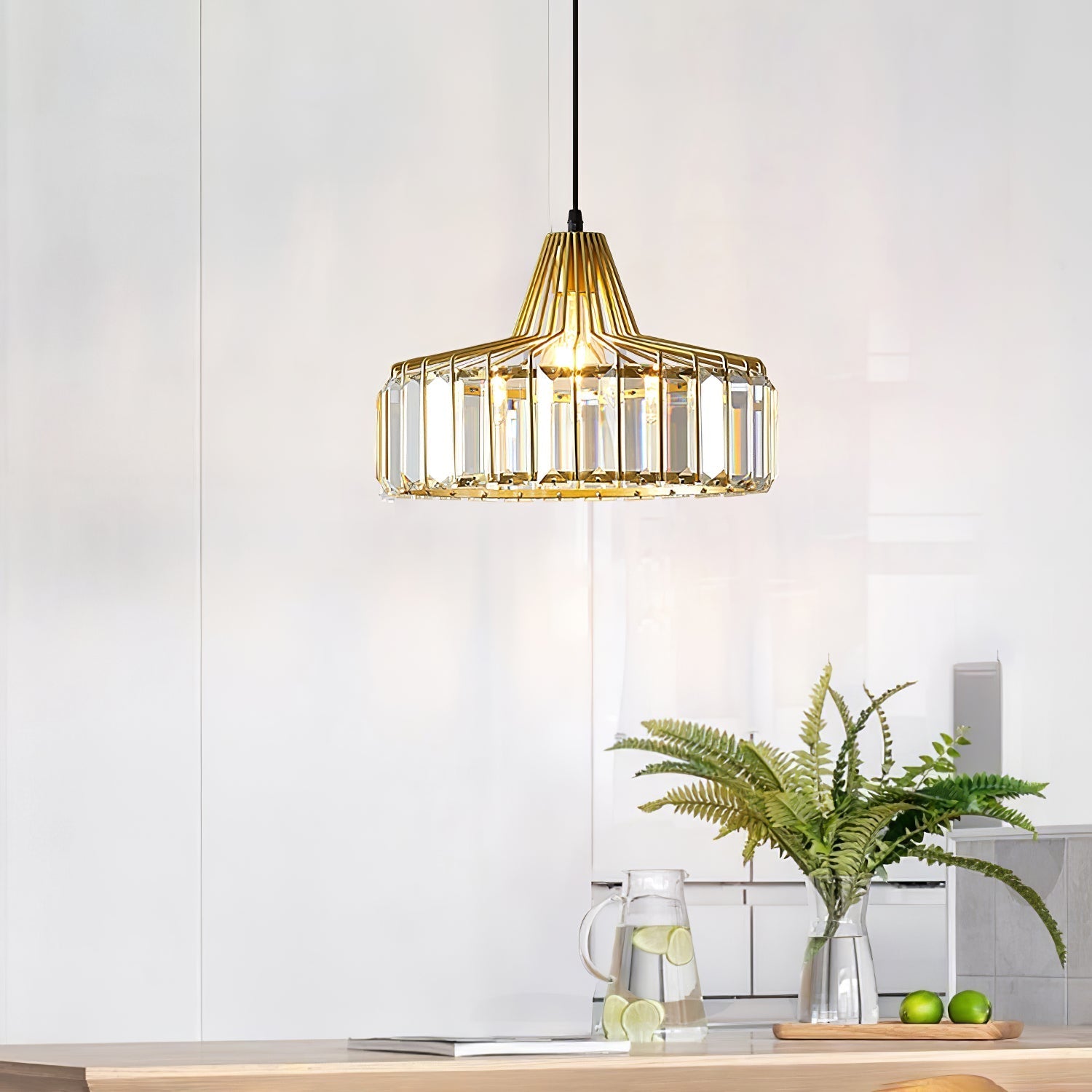Pendant Light Black Crystal in Nordic Style | Nerava
