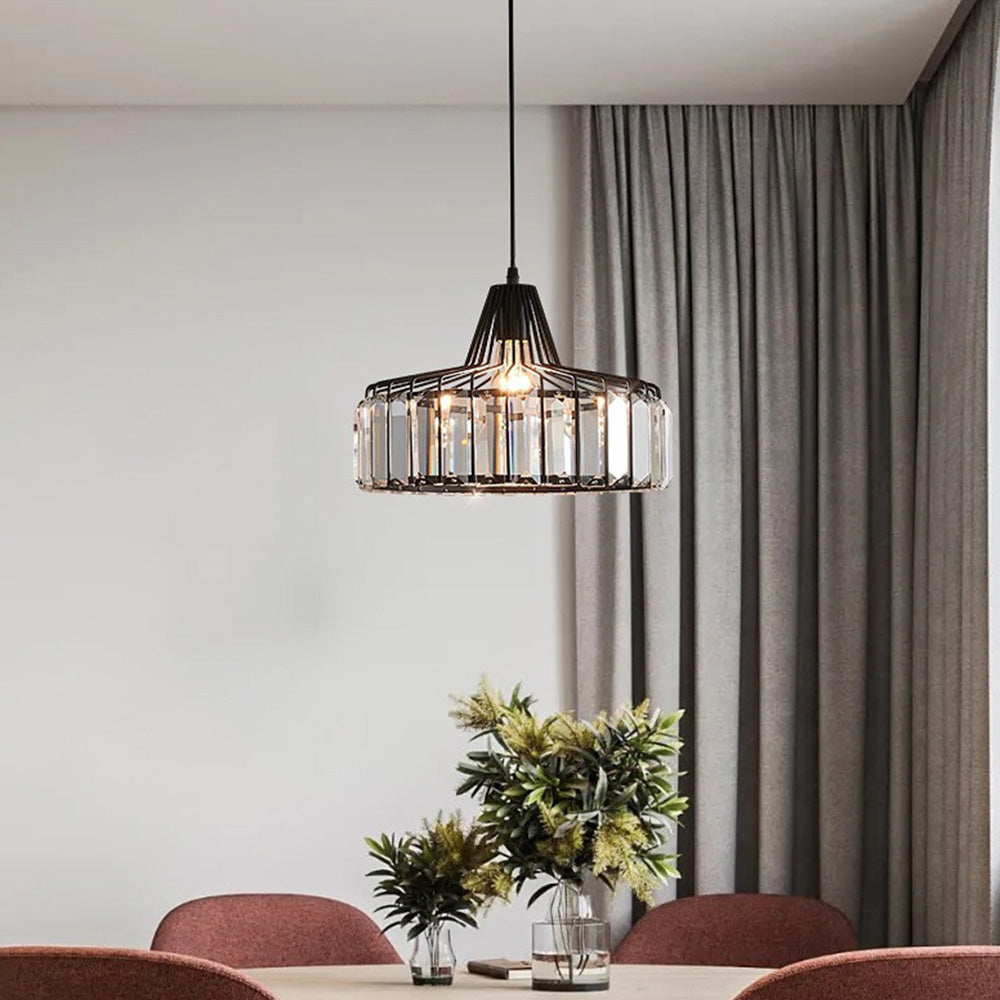 Pendant Light Black Crystal in Nordic Style | Nerava