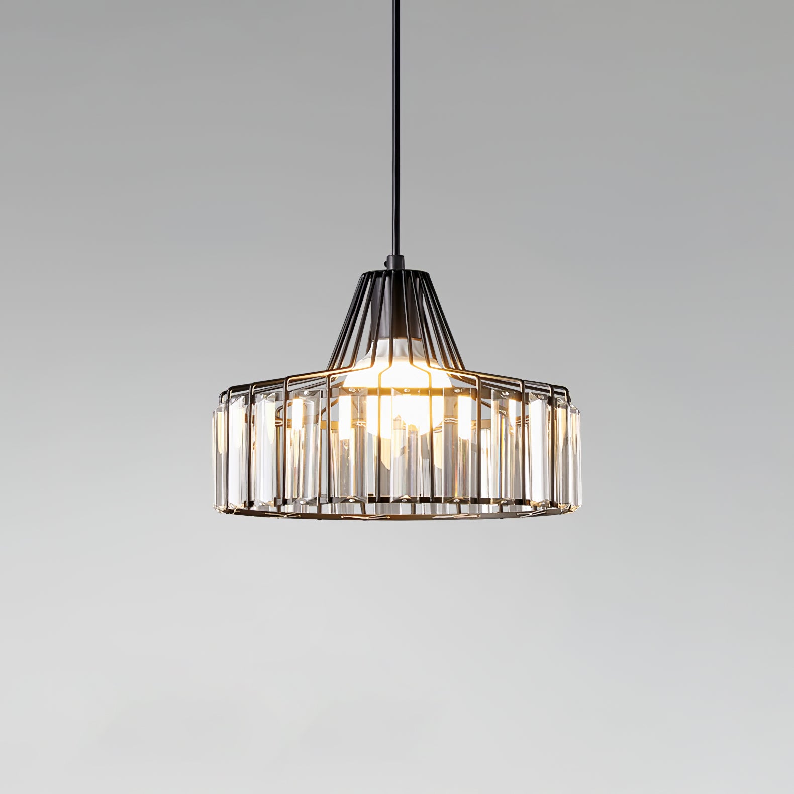 Pendant Light Black Crystal in Nordic Style | Nerava