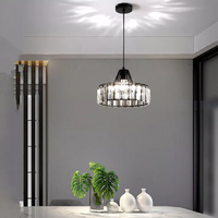 Pendant Light Black Crystal in Nordic Style | Nerava