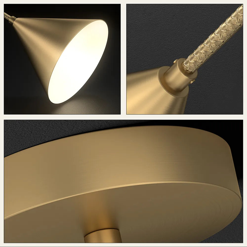 Pendant Light Brass Finish Modern Round Design | Ravelle