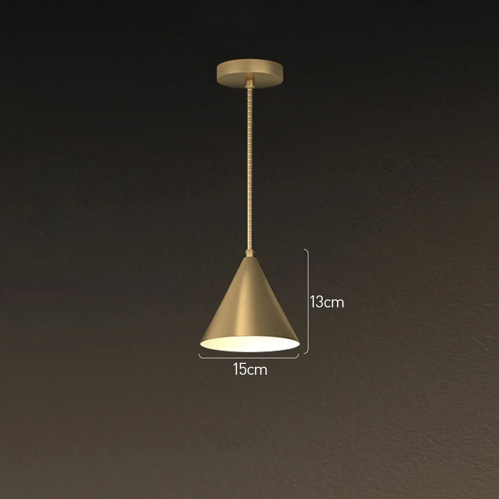 Pendant Light Brass Finish Modern Round Design | Ravelle