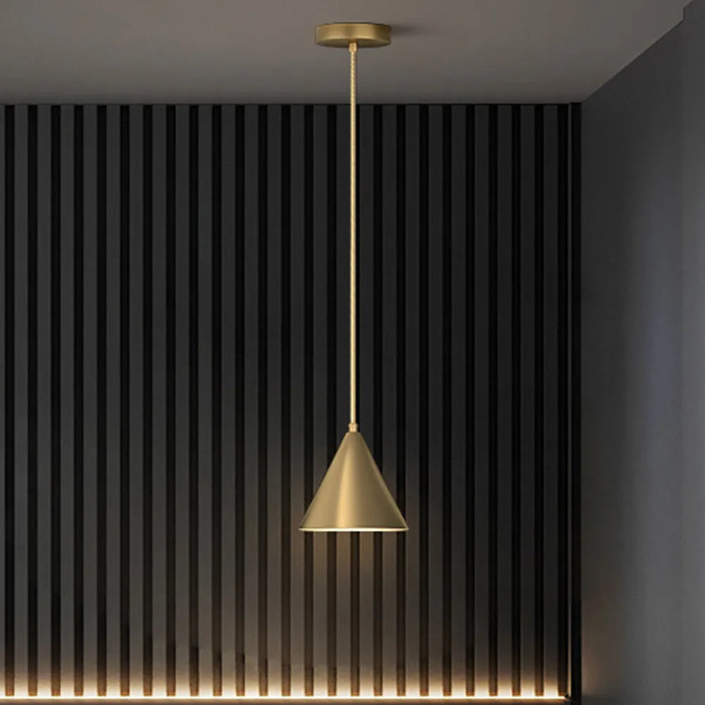 Pendant Light Brass Finish Modern Round Design | Ravelle