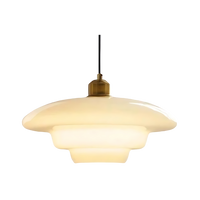 Pendant Light Brass Glass in Art Deco Style | Curivo