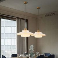 Pendant Light Brass Glass in Art Deco Style | Curivo