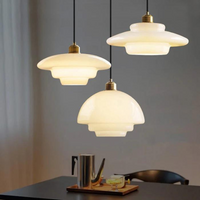 Pendant Light Brass Glass in Art Deco Style | Curivo