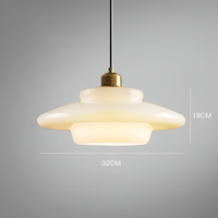 Pendant Light Brass Glass in Art Deco Style | Curivo