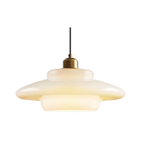 Pendant Light Brass Glass in Art Deco Style | Curivo