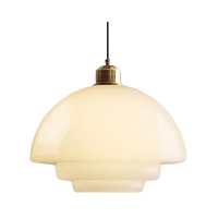 Pendant Light Brass Glass in Art Deco Style | Curivo