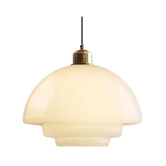 Pendant Light Brass Glass in Art Deco Style | Curivo