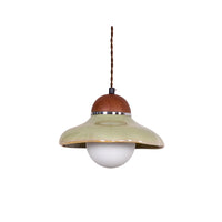 Pendant Light Ceramic Dome with Glass Diffuser | Edmund