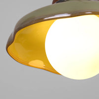 Pendant Light Ceramic Dome with Glass Diffuser | Edmund