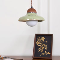 Pendant Light Ceramic Dome with Glass Diffuser | Edmund