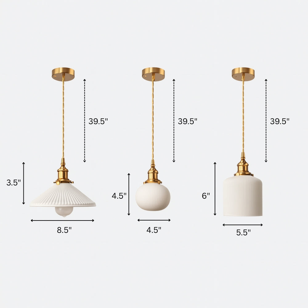 Pendant Light Ceramic Shade Retro Japanese Scandinavian | Lettena