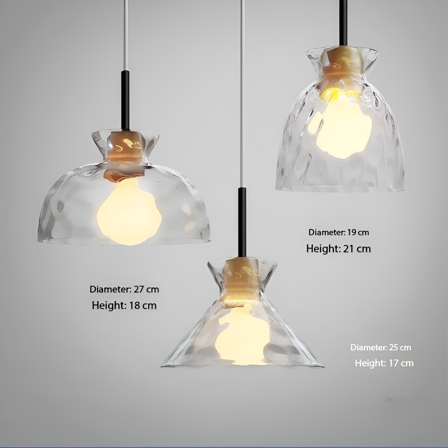 Pendant Light Clear Glass Nordic Style | Norvod
