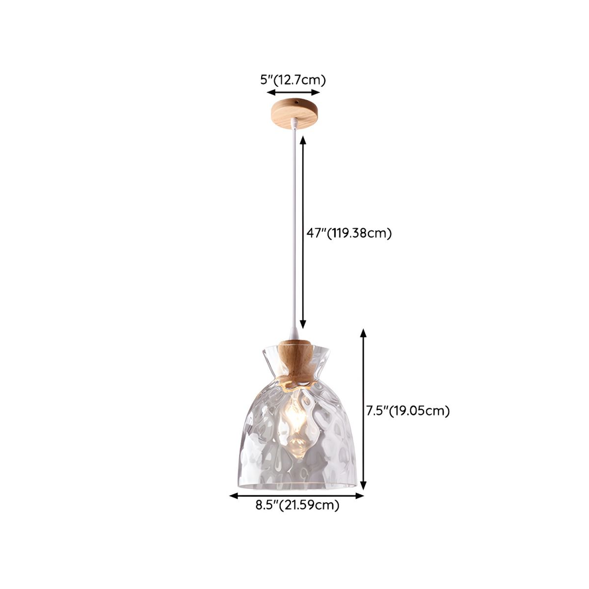 Pendant Light Clear Glass Nordic Style | Norvod