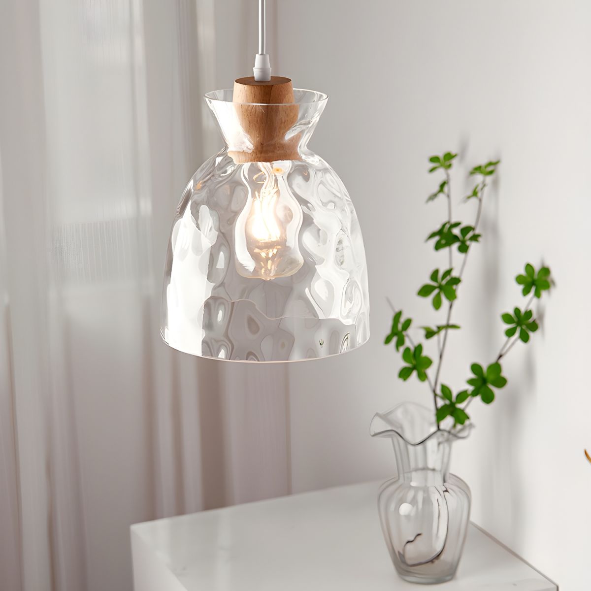 Pendant Light Clear Glass Nordic Style | Norvod