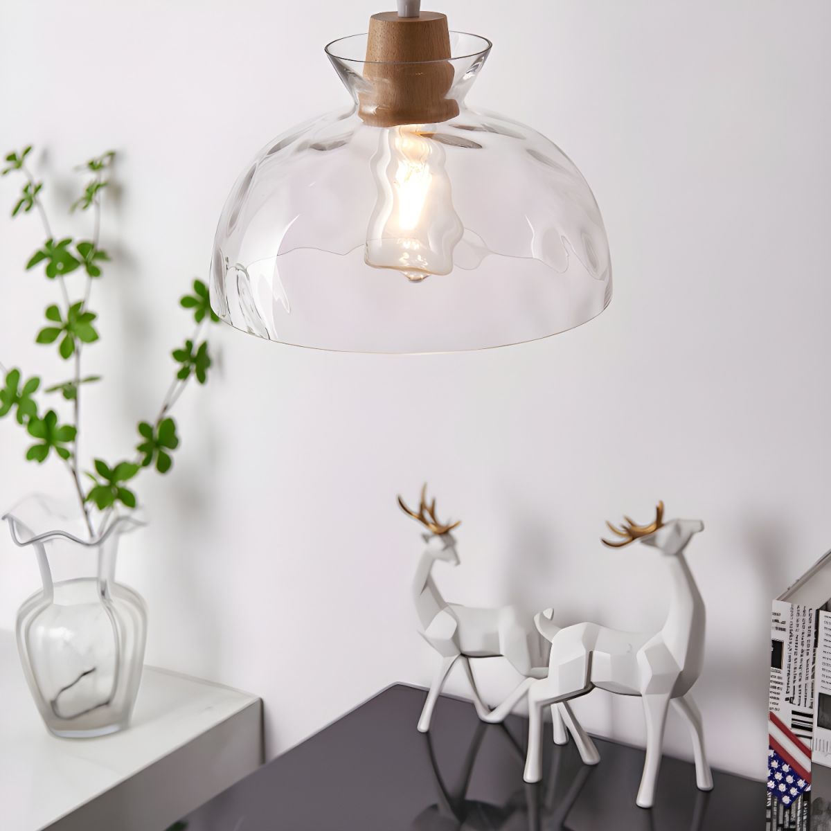 Pendant Light Clear Glass Nordic Style | Norvod