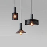 Pendant Light Concrete Cylinder in Urban Style | Lymaros