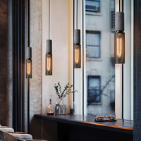 Pendant Light Concrete Cylinder in Urban Style | Lymaros