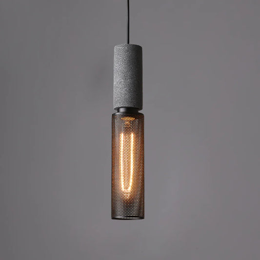 Pendant Light Concrete Cylinder in Urban Style | Lymaros