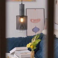 Pendant Light Concrete Cylinder in Urban Style | Lymaros